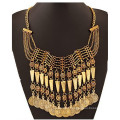 latest design saudi gold jewelry tassel metal necklace wholesale